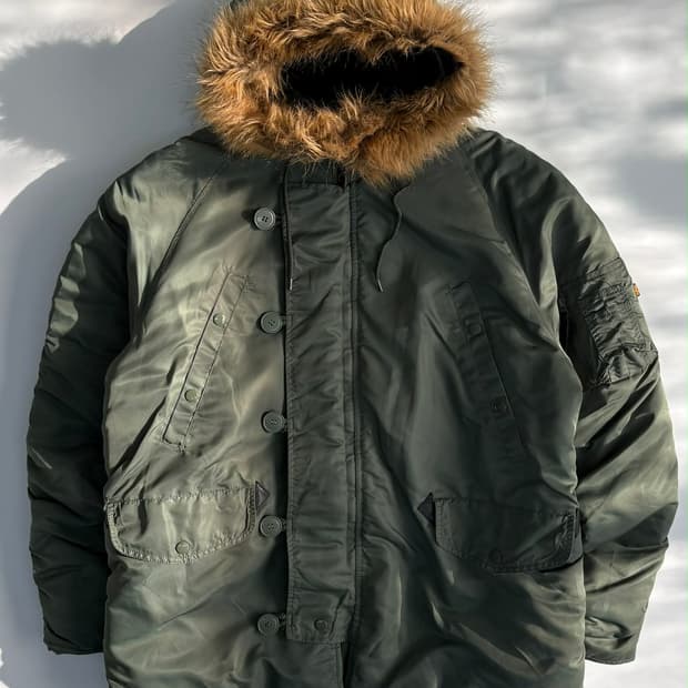 [L] 알파인더스트리 N-3B 폭스퍼 패딩 자켓