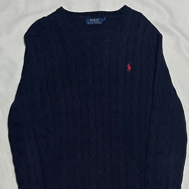 S 폴로랄프로렌 네이비 케이블 니트
