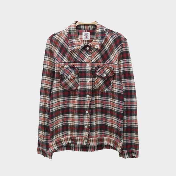 CHALLENGER  체크 데미지 포인트 셔츠 자켓 62093