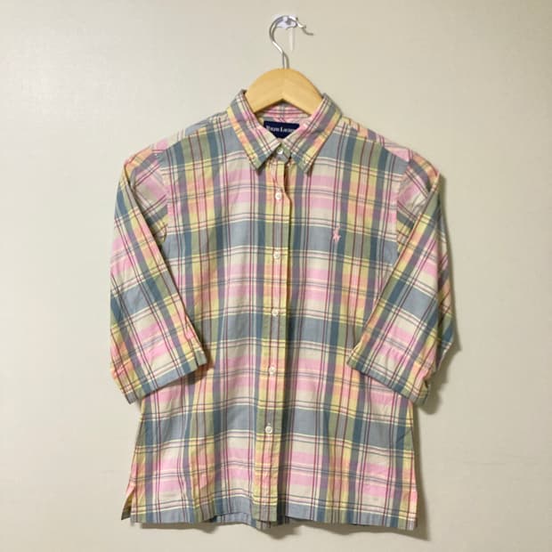 말차딸기우유체크 폴로반팔셔츠