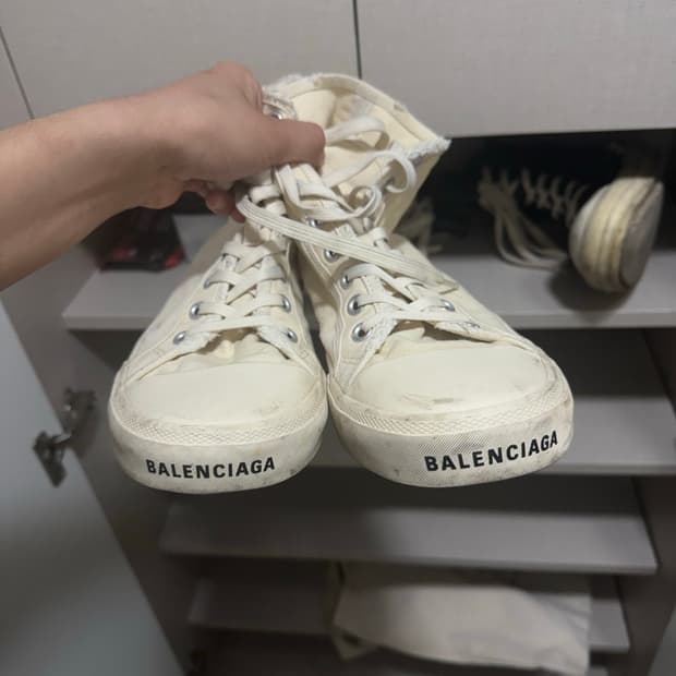 발렌시아가 파리 스니커즈 아이보리 하이탑 43