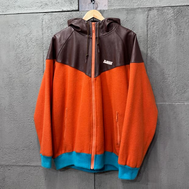 X-LARGE 카우하이드 레더 바시티 자켓 (XL)  