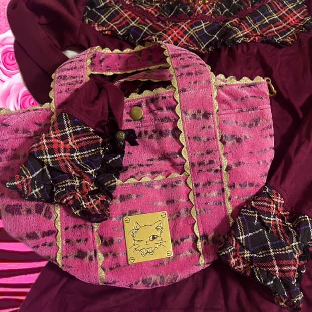 Bodyline 바디라인 핑크 레오파드 토트백 갸루