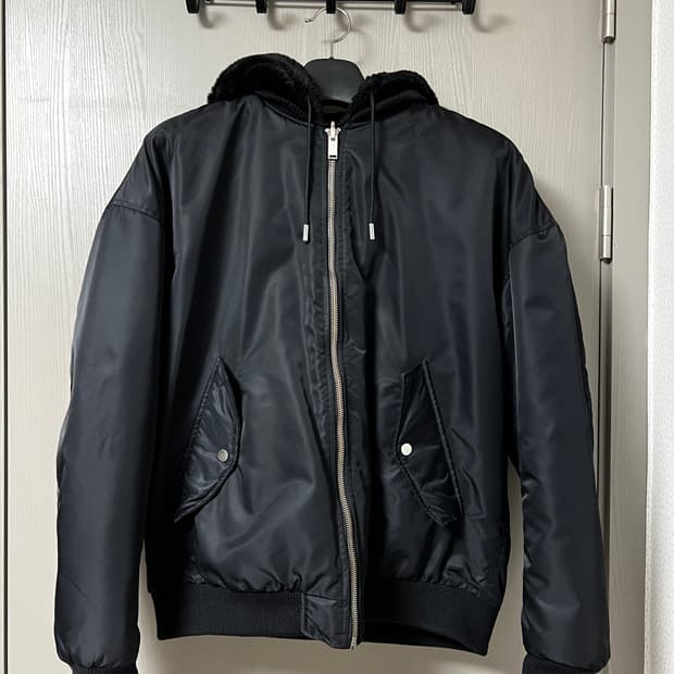 자라 리버시블 후드 점퍼 블랙 XL