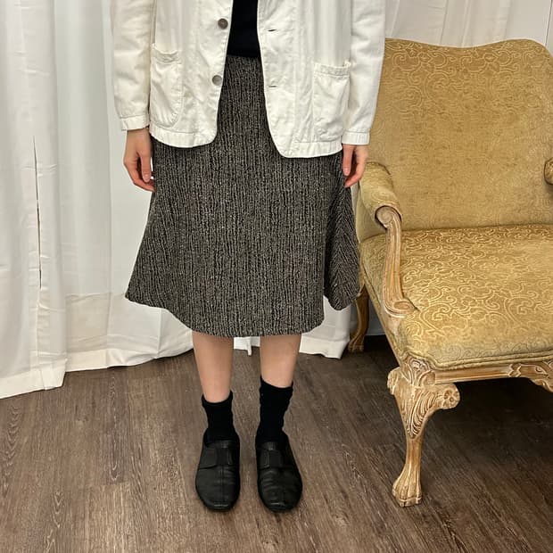 요지 야마모토 Ys 자카드 패턴 스커트