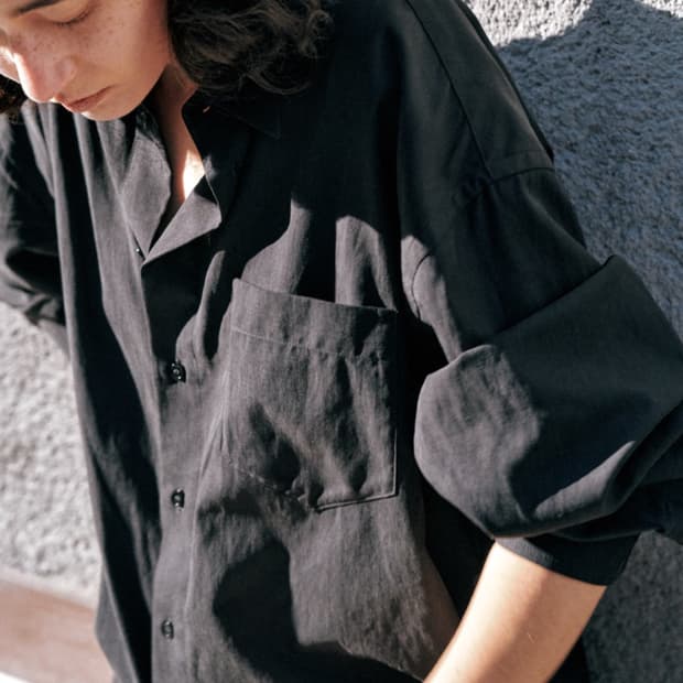 Whyte 셔츠 FOUND SHIRTS (BLACK - M)