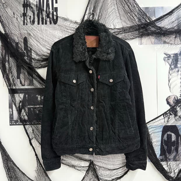 Edwin 503 Fur detailed coduroy jacket 