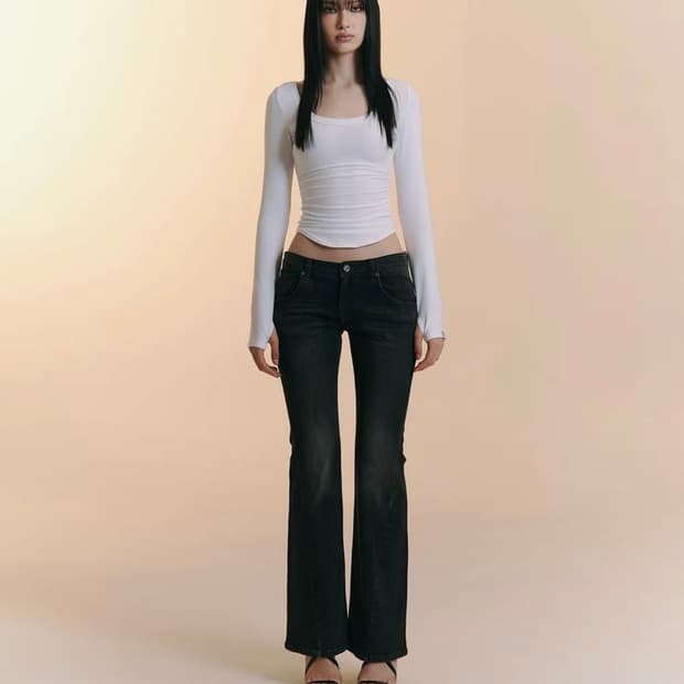 플리즈노팔로우  빈티지 부츠컷 데님