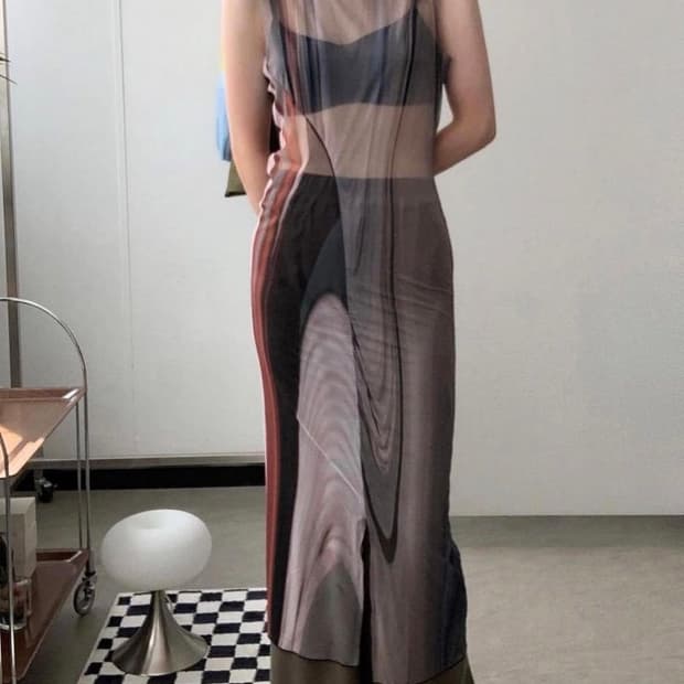 CLAN 매쉬 롱원피스 (레이어드용) M-L사이즈