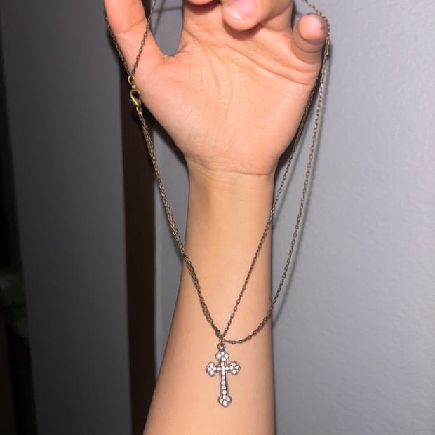 십자가 큐빅 목걸이