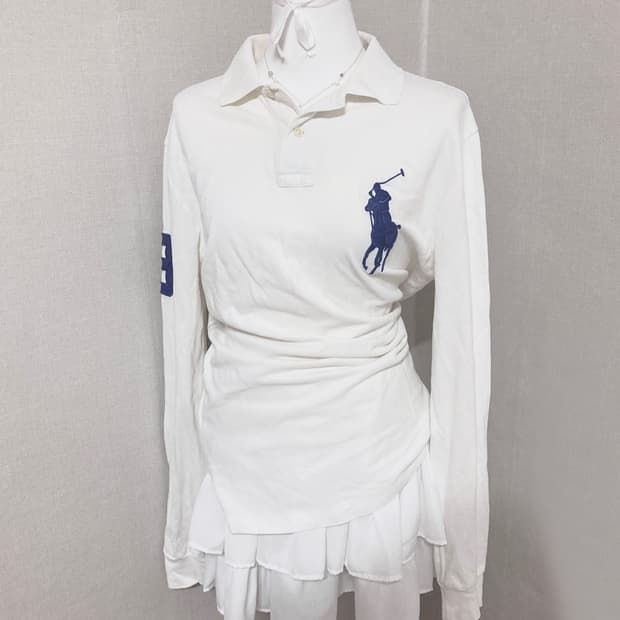 폴로 빅포니 화이트 카라티 M