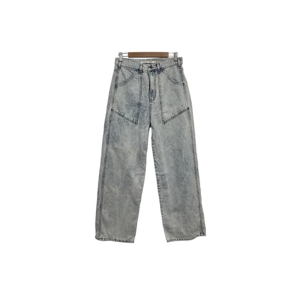 마뗑킴 아이스 워싱 와이드핏 데님 팬츠 