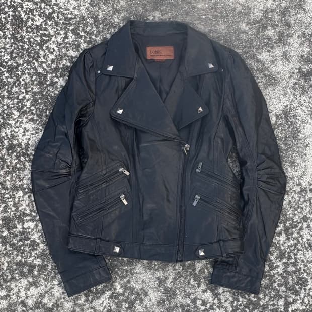 Leather Biker Zip Jacket