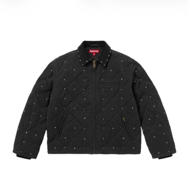 슈프림 B.B. 사이먼 퀼티드 워크 자켓 블랙 비비사이먼