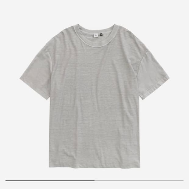 [3] 폴리테루 리버스드 1/2 반팔 티셔츠 빈티지 그레이