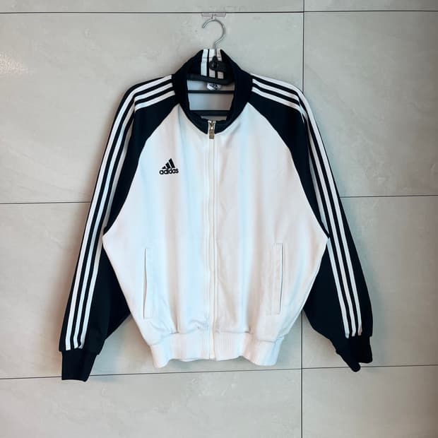 90s 재팬라인 아디다스x데상트 흰,검 대장 져지 [L]