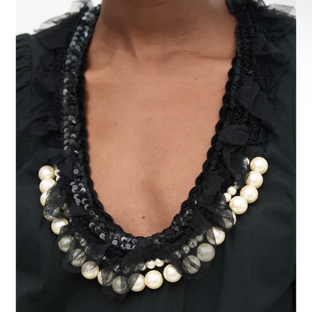 꼼데가르송 트리콧 FW2006 Embellished Blouse