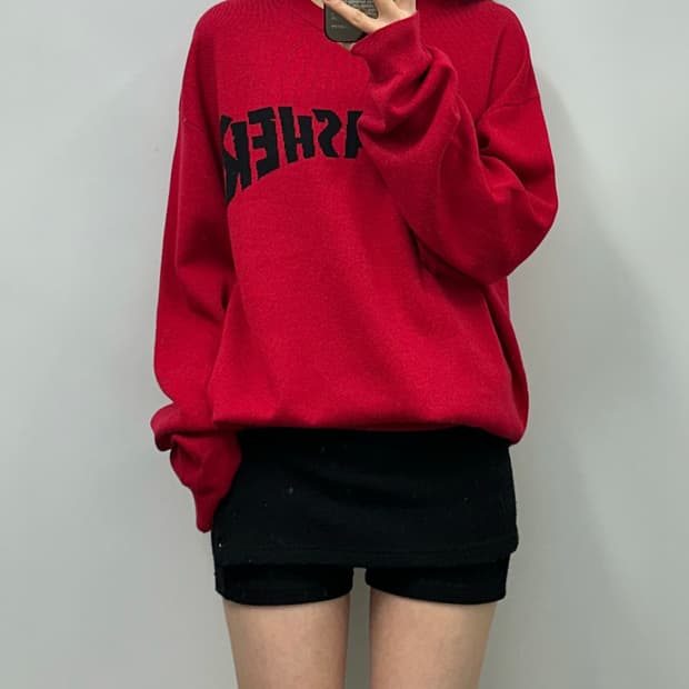 트레셔 스펠아웃 레드 니트