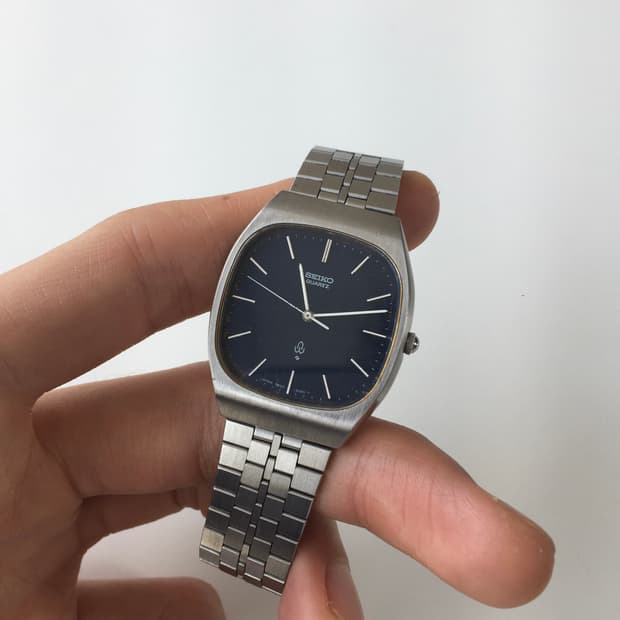 70s seiko chariot square navy dial
