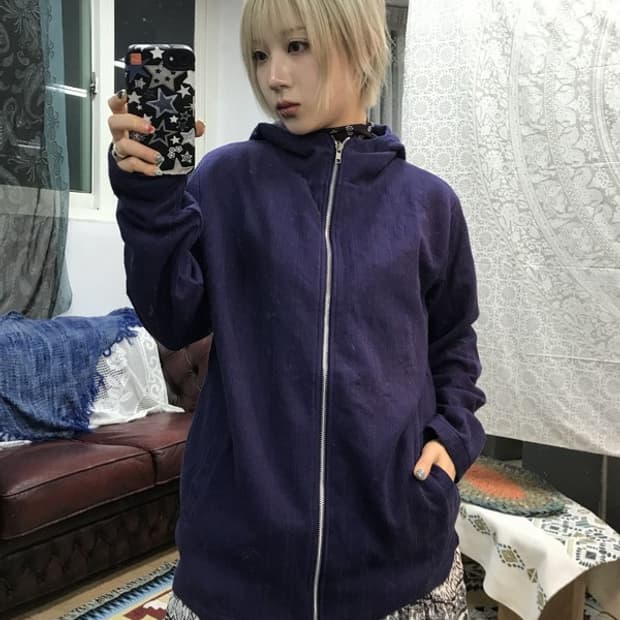 CARTLE ARCHE 제페니즈 빈티지 퍼플 후드집업