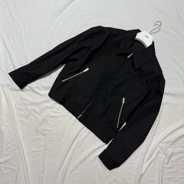 쿠어 스티프 울 블렌드 집업 자켓 (블랙/L)