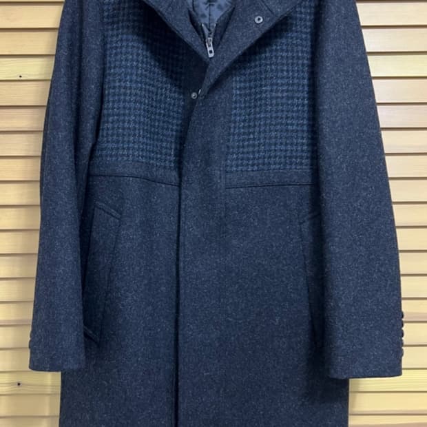 우영미 남성 차콜그레이 울코트

