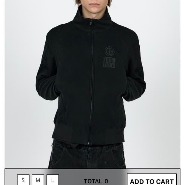 MPa CONTRAST ZIPPED JACKET (BLACK)