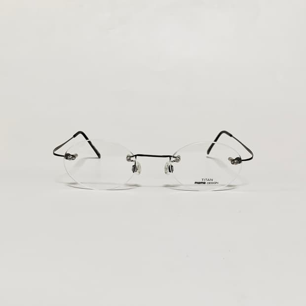 990 무테 원형 안경테 티타늄 무광 딥그린 라운드 빈티지 데드스탁