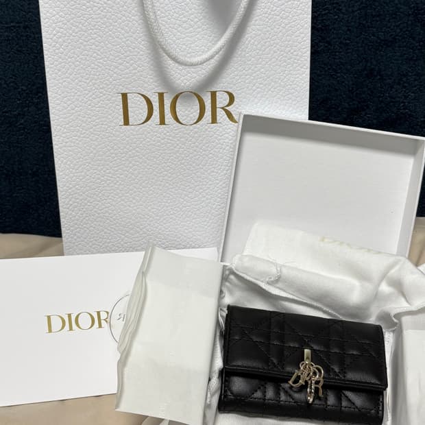 (정품)디올 블랙 카드지갑