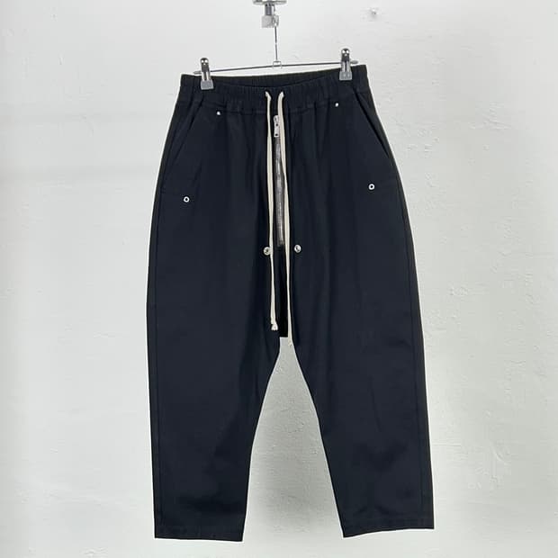 릭오웬스 21fw 벨라 드로스트링 크롭 카고 팬츠