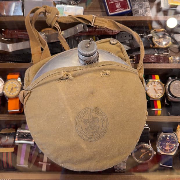 빈티지 소품  60년대  보이스카웃 수통 