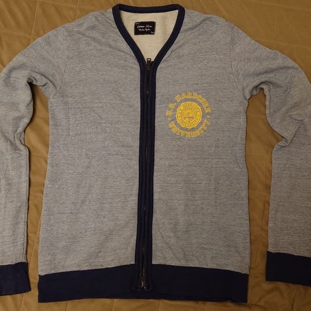 넘버나인 Hardcore 로고 집업 가디건