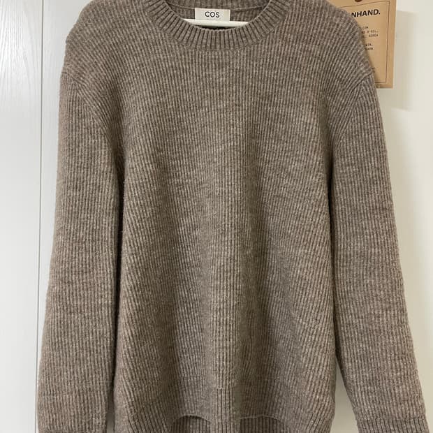 크루넥 브라운 니트