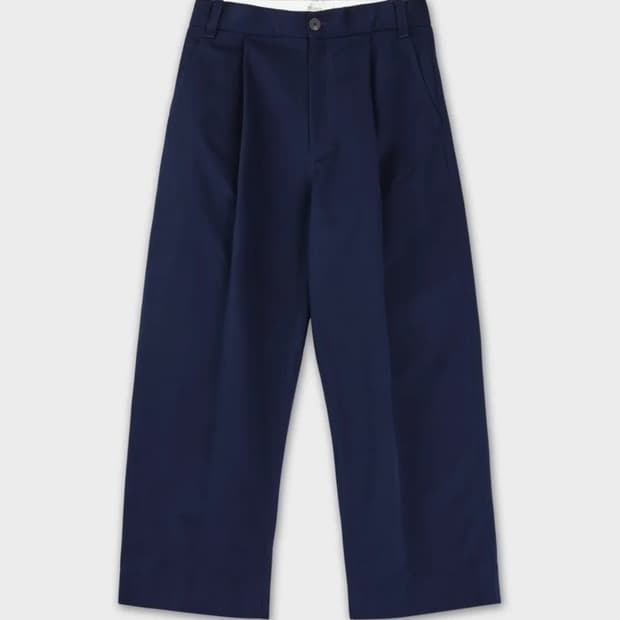 스튜디오 니콜슨 소르테 코튼 와이드 팬츠 네이비 (M)