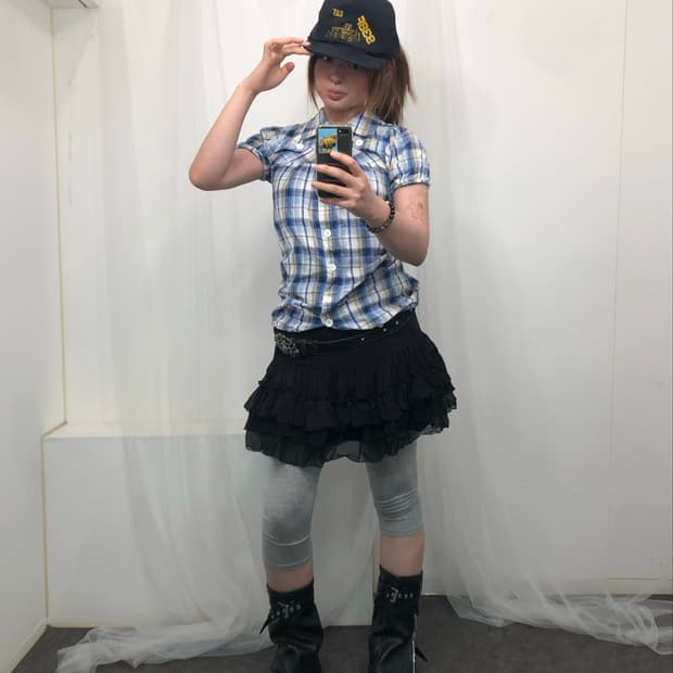 𝜗𝜚 체인지 체크프릴 펑키 코디 set 𝜗𝜚