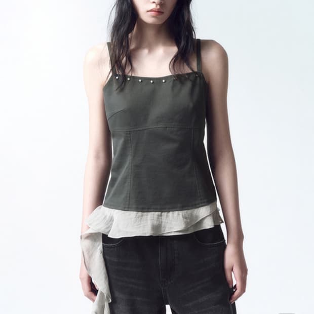 인사일런스 스터드 러플 뷔스티에