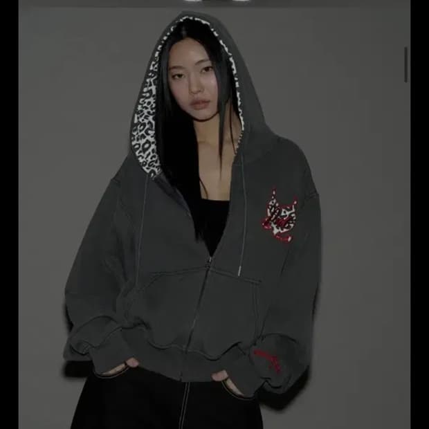 플리즈노팔로우 후드집업