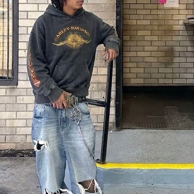 3XL) Harley Davidson Flame Hoodie