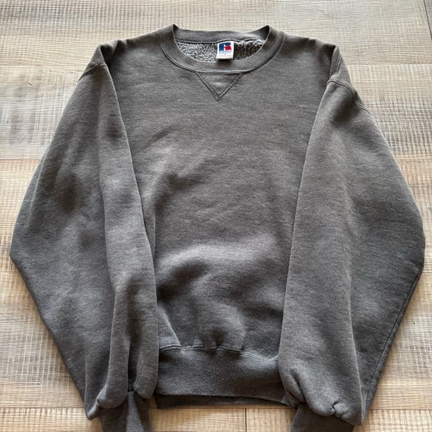 [M] 90s 러셀 맨투맨 스웻셔츠 블랭크 차콜 블루 그레이 빈티지