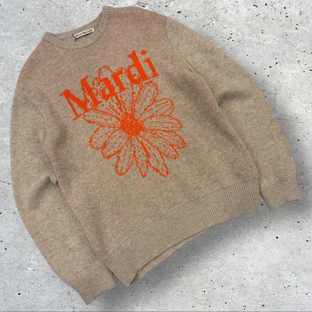 [OS] 마르디 메르크디 플라워 패턴 니트 스웨터 D121