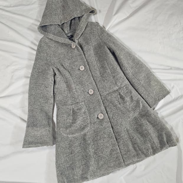 [38] 일본 빈티지 모리걸 모헤어 가디건 후드 코트