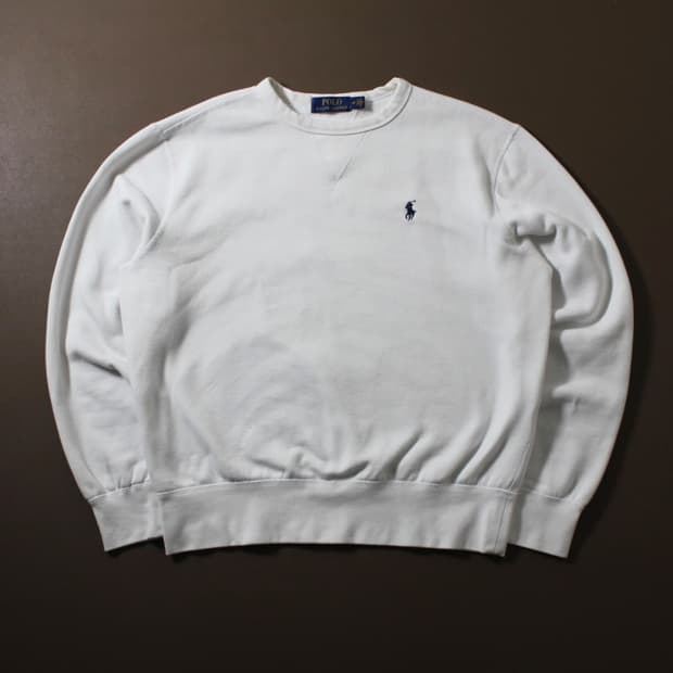 Polo 폴로 랄프로렌 화이트 기모 맨투맨