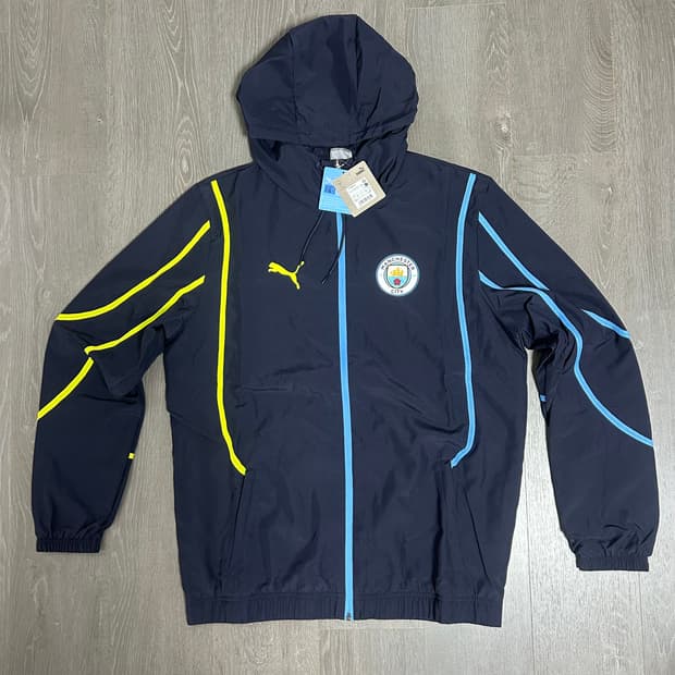 (새상품) 맨체스터시티 바람막이 프리매치 우븐자켓 M