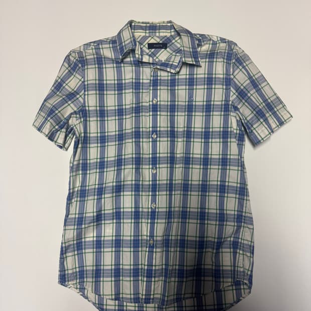 헤지스 hazzys 올드스쿨 반팔 체크 셔츠 L