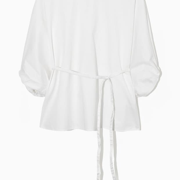 COS 벨티드 퍼프 블라우스 화이트 32