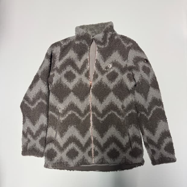 여성 블랙야크 패턴 플리스 후리스 자켓