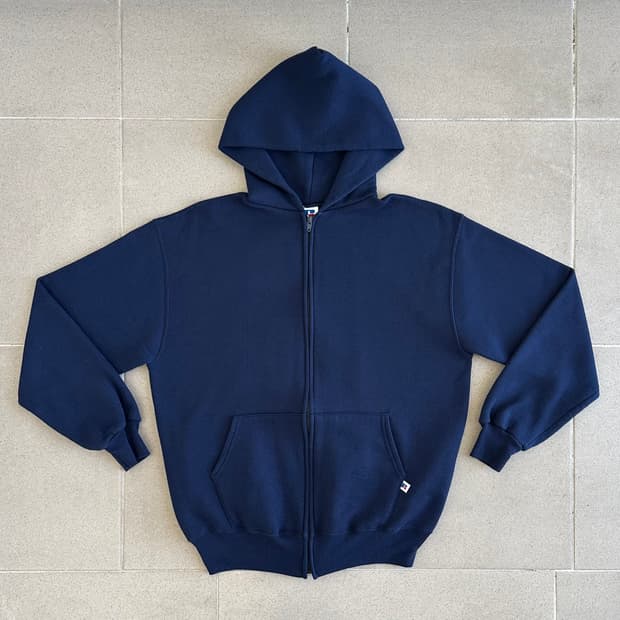 90s 빈티지 러셀 후드집업 네이비 L USA