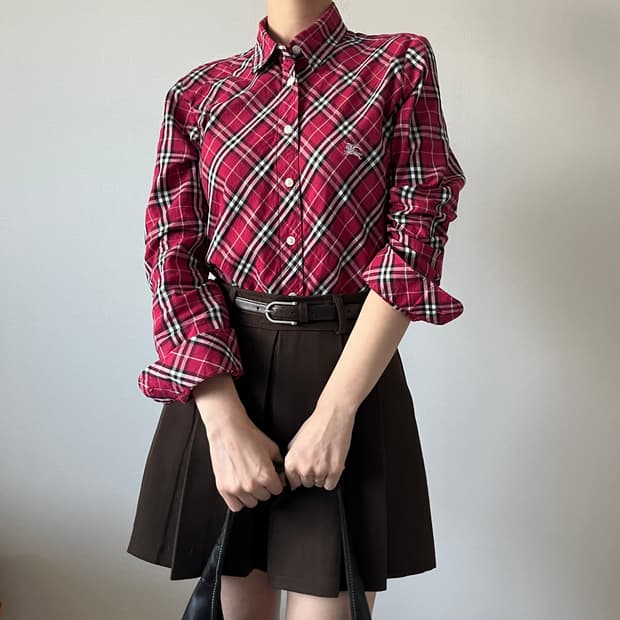 BURBERRY RED Check shirt