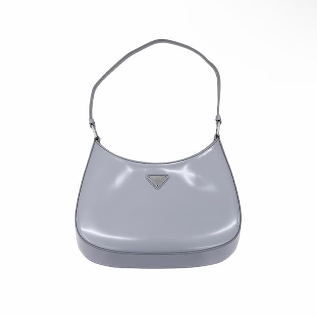[OS] 프라다 여성 클레오 브러시드 가죽 레더 숄더백 그레이