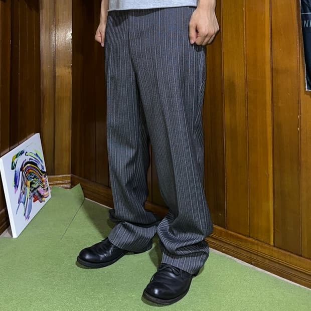 Vintage striped wool trouser slacks